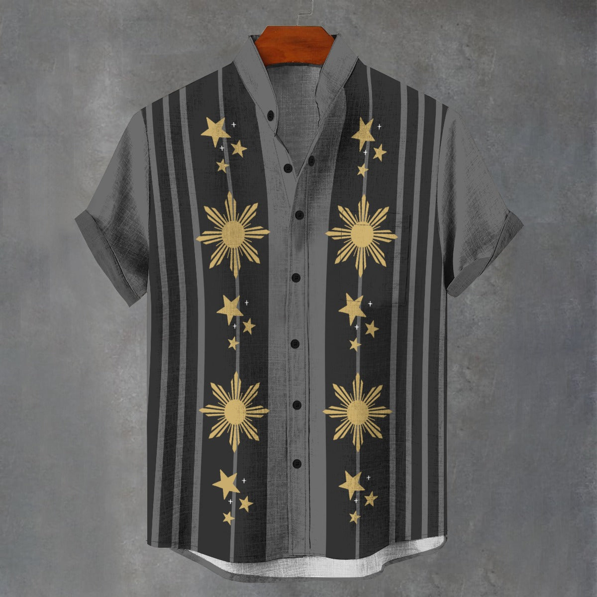 Filipino Sun Stripe Barong Shirt