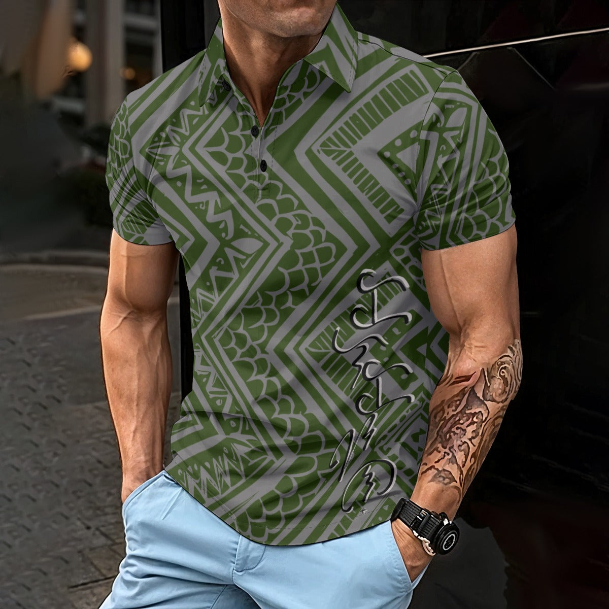 Kalakasan Tribal Script Polo Shirt