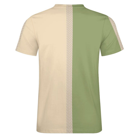 MI Sun Crest Bamboo Stripe T-Shirt – Two-Tone Green & Sand Filipino Heritage Tee