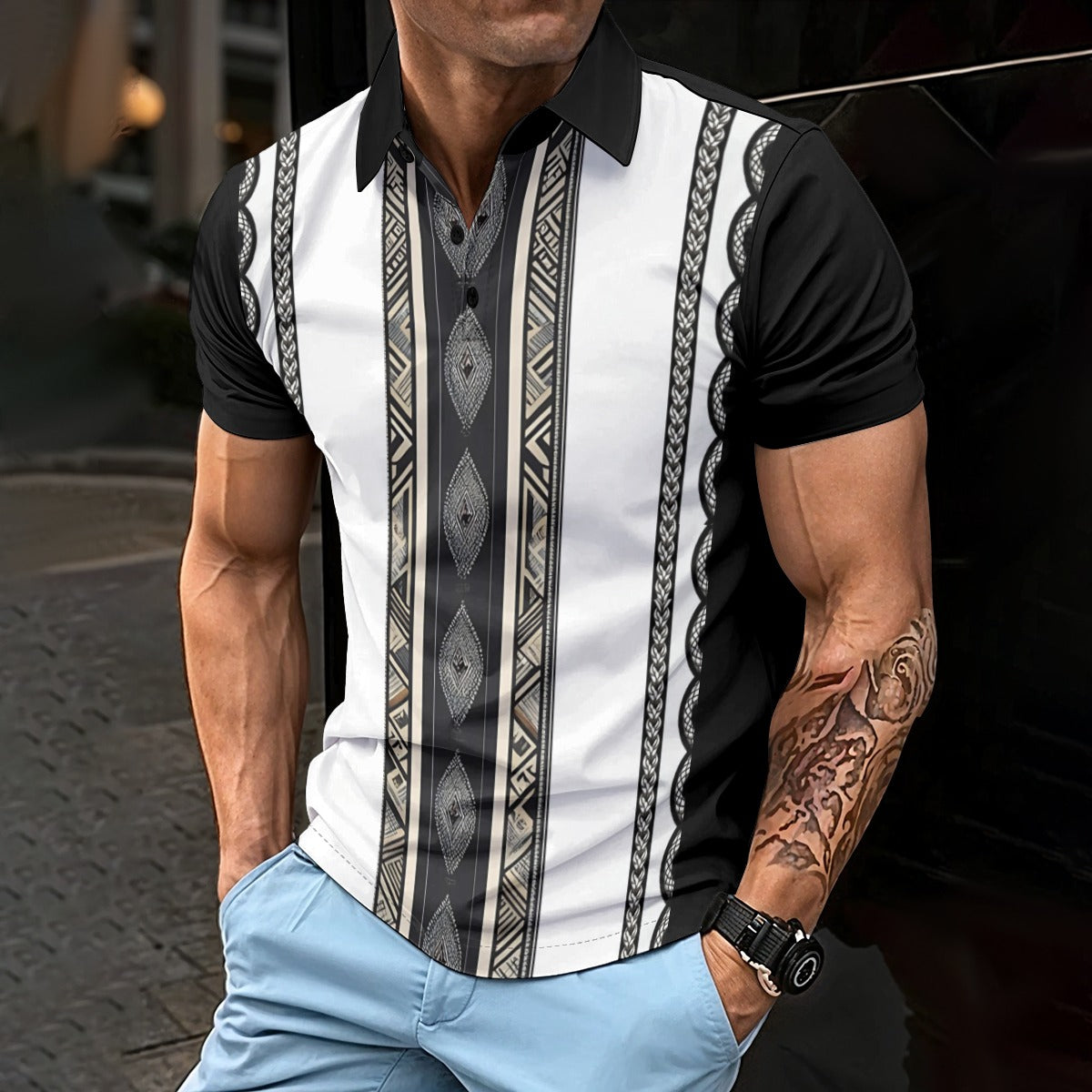 Bayani Stripe Barong