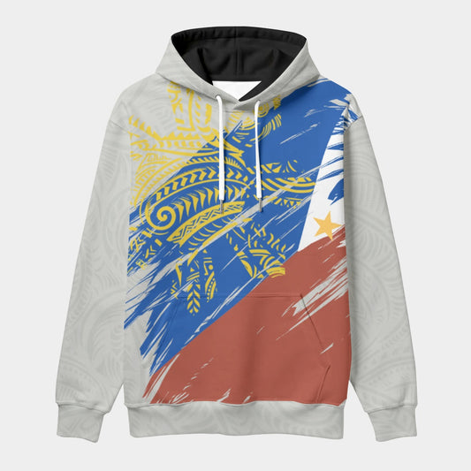 Filipino Tribal Sun Hoodie – Philippine Flag Streetwear Eco-friendly Unisex Pullover Hoodie