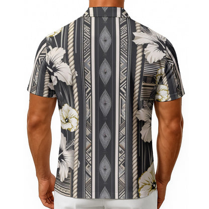 Tribal Rope Barong Hibiscus Shirt