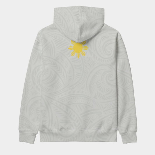 Filipino Tribal Sun Hoodie – Philippine Flag Streetwear Eco-friendly Unisex Pullover Hoodie