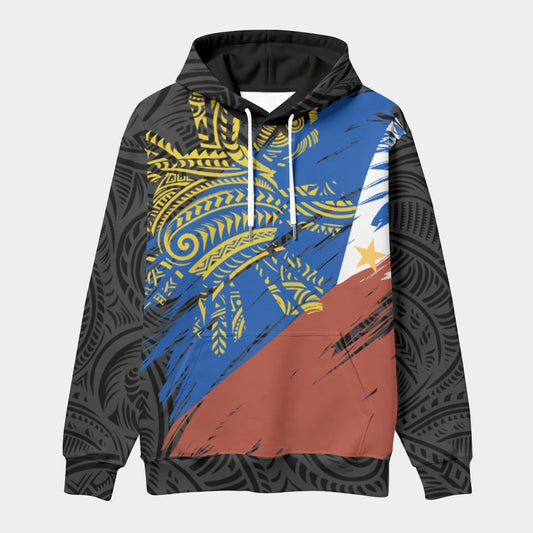 Filipino Tribal Sun Hoodie – Philippine Flag Streetwear Eco-friendly Unisex Pullover Hoodie